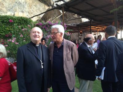 Il Cardinale Gianfranco Ravasi ed Enzo D'Elia